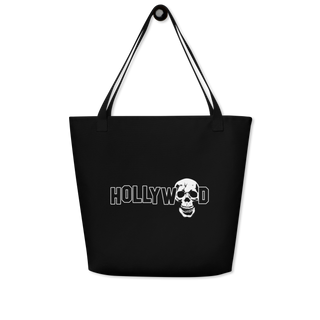 Hollywood Skull Large Tote Bag with Pocket