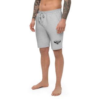 Skull Heart Kiss Men's Fleece Shorts