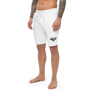 Skull Heart Kiss Men's Fleece Shorts