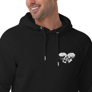 Skull Heart Kiss Men's Raglan Hoodie