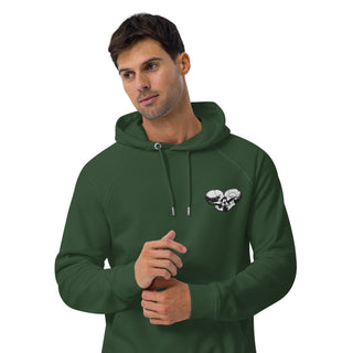 Skull Heart Kiss Men's Raglan Hoodie