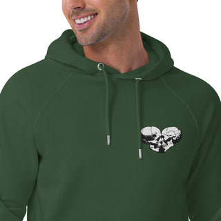 Skull Heart Kiss Men's Raglan Hoodie