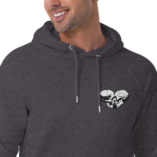 Skull Heart Kiss Men's Raglan Hoodie