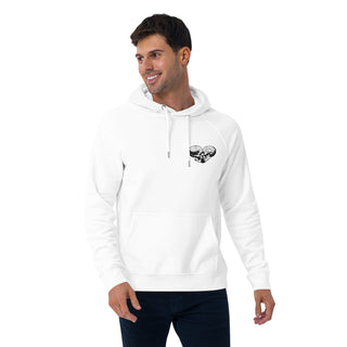Skull Heart Kiss Men's Raglan Hoodie