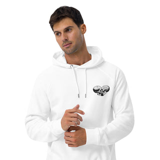 Skull Heart Kiss Men's Raglan Hoodie
