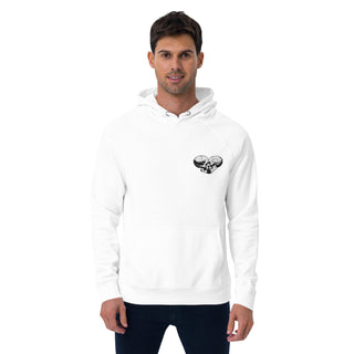 Skull Heart Kiss Men's Raglan Hoodie