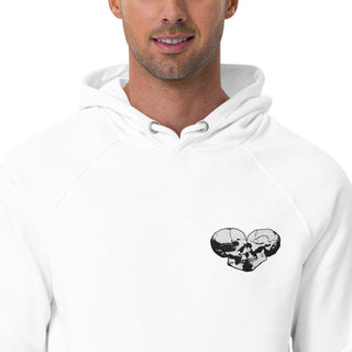 Skull Heart Kiss Men's Raglan Hoodie