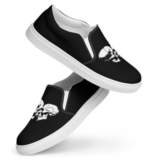 Skull Heart Kiss Women's Slip-On Shoes