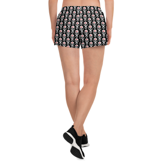 Skull Lipstick Kiss Women's Athletic Shorts