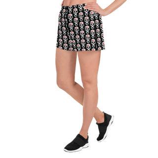Skull Lipstick Kiss Women's Athletic Shorts