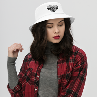 Skull Heart Kiss Bucket Hat