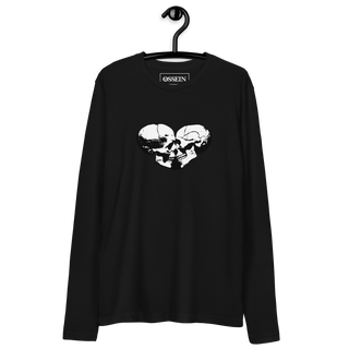 Skull Heart Kiss Men's Long Sleeve Shirt