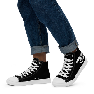 Skull Heart Kiss Men's High Top Shoes