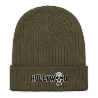 Hollywood Skull Ribbed Knit Beanie