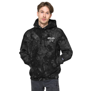 Skull Heart Kiss Men's Tie-Dye Hoodie