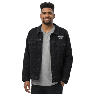 Skull Heart Kiss Men's Denim Jacket