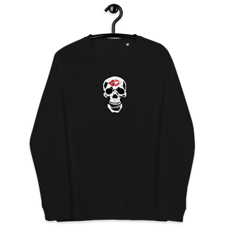 Skull Lipstick Kiss Women's Raglan Sweatshirt