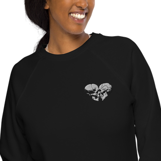 Skull Heart Kiss Women's Raglan Sweatshirt