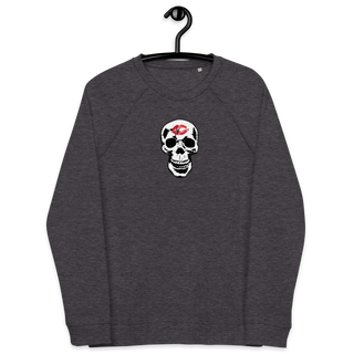 Skull Lipstick Kiss Women's Raglan Sweatshirt