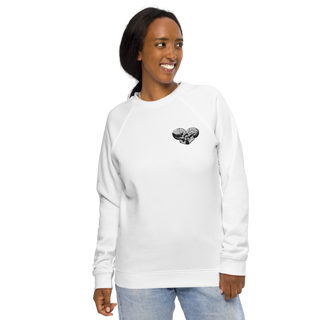 Skull Heart Kiss Women's Raglan Sweatshirt