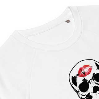 Skull Lipstick Kiss Women's Raglan Sweatshirt