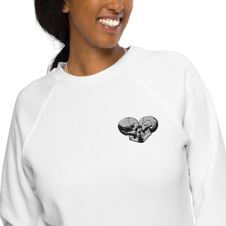 Skull Heart Kiss Women's Raglan Sweatshirt