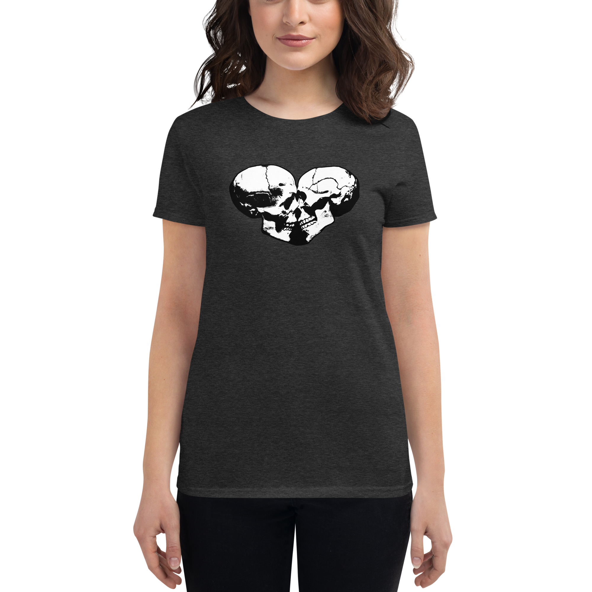 Skull Heart Kiss Women's T-Shirt – Ossein Apparel