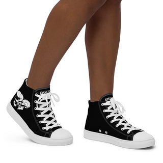 Skull Heart Kiss Women's High Top Shoes